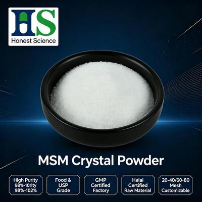 پودر MSM دارای گواهینامه ISO و GMP | تامین‌کننده عمده ماده اولیه دی‌متیل سولفون