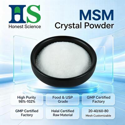 پودر کریستال MSM گرید مواد غذایی متیل سولفونیل متان دی متیل سولفون